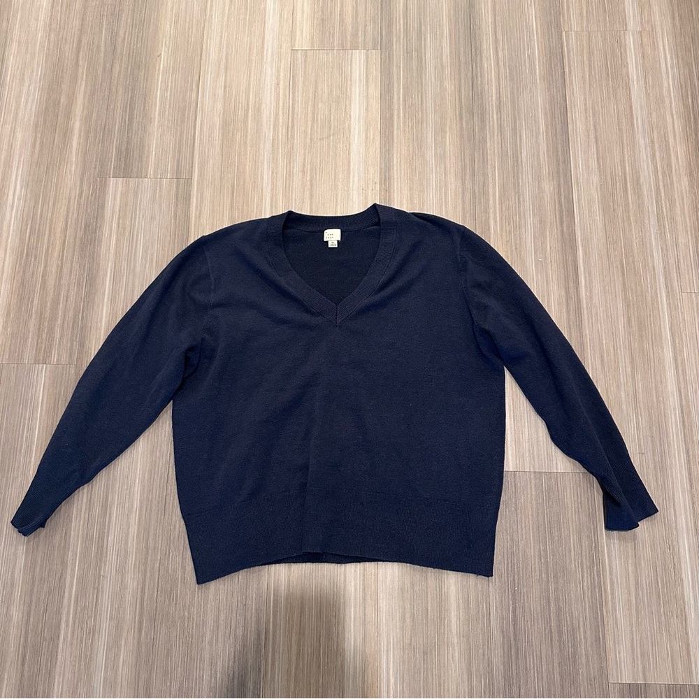 a new day Men's Deep Blue V-Neck Sweater